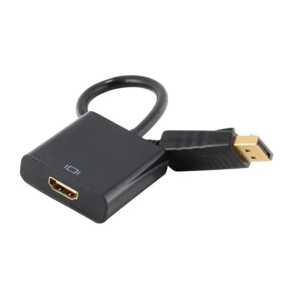 DisplayPort til HDMI-adapter, 20-pin han - hun, sort