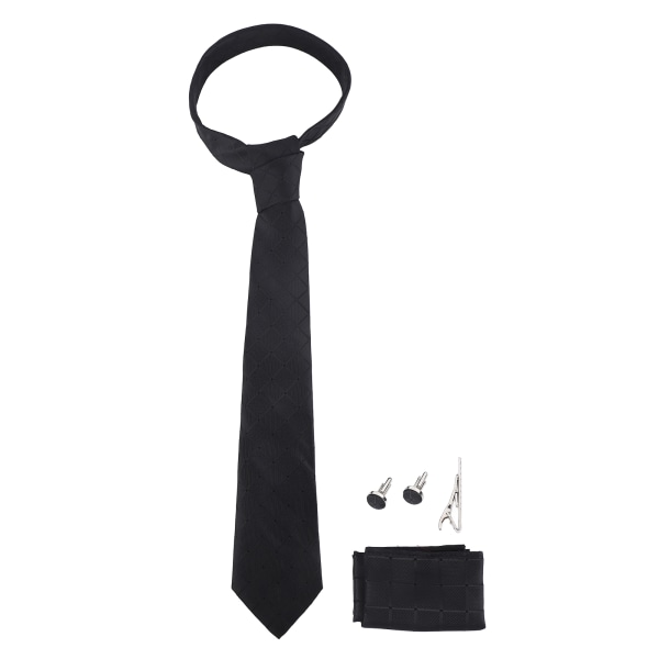 Miesten solmio puku Yksinkertainen kuviollinen solmio huivi hihassa nappi kiinnityspuku muodollinen mekko työpuku solmio