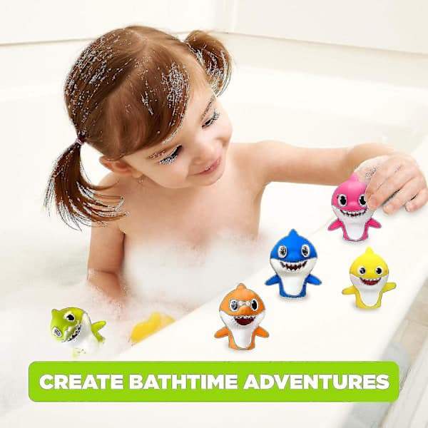 Baby Shark Fingerdockor, 5-pack, Kompatibla med 1:a generationen