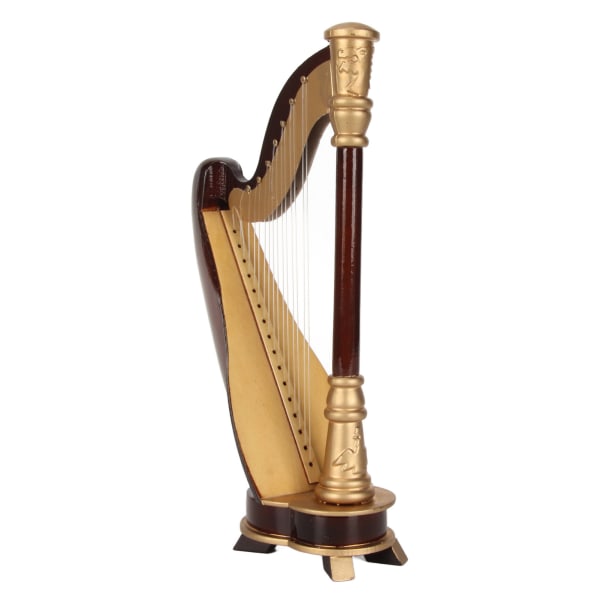 Miniature musikinstrument replika med sag 7,9 tommer musikinstrument model dukkehus dekoration
