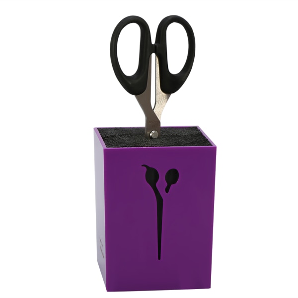Ammattimainen kampaamokotelo Case Säilytyslaatikko Kampaamo Saksipidike (violetti)