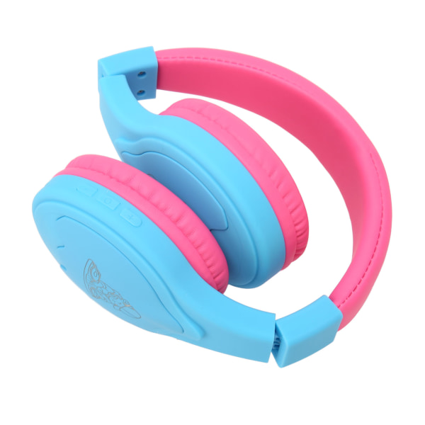 Bluetooth barnhörlurar Stereo brusreducering RGB-ljus hopfällbart trådlöst headset för barn med blå mikrofon