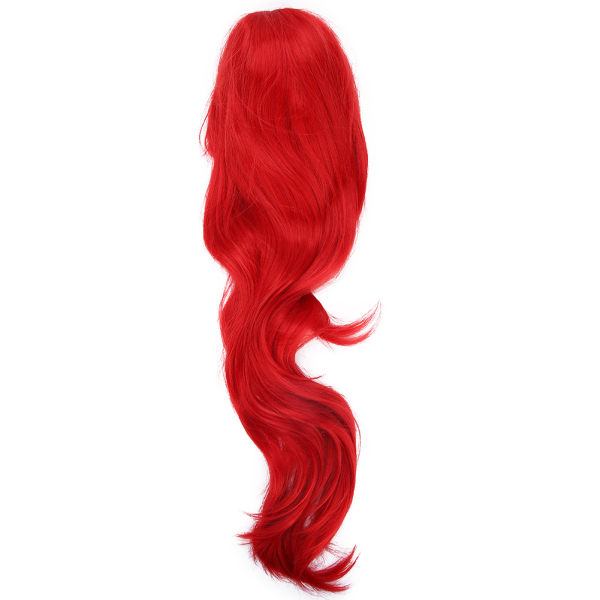 Långa lockiga vågiga peruker kvinnor syntetiskt hår Peruker med lugg för fest Cosplay 70cm Burgund