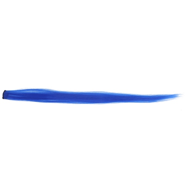 Färgat hårförlängning framhäv syntetiskt hårstycke Clipin hårförlängning för flickor (blå)