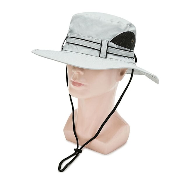 Sommar Män Bucket Hat Utomhus Bred Brätte Vandring Hat Mesh Beach Cap Fiske Hatt green