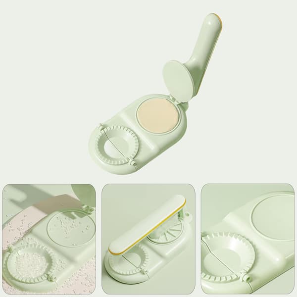 Manuell Dumplingpress DIY Dumplingmaskin 2-i-1 Dumplingform för Kökshjälpmedel