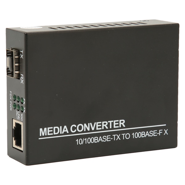SFP Ethernet Switch 10M 100M Auto Negotiate Full Half Duplex LED Indikator Fiber Media Converter för Ethernet 100?240V EU-kontakt