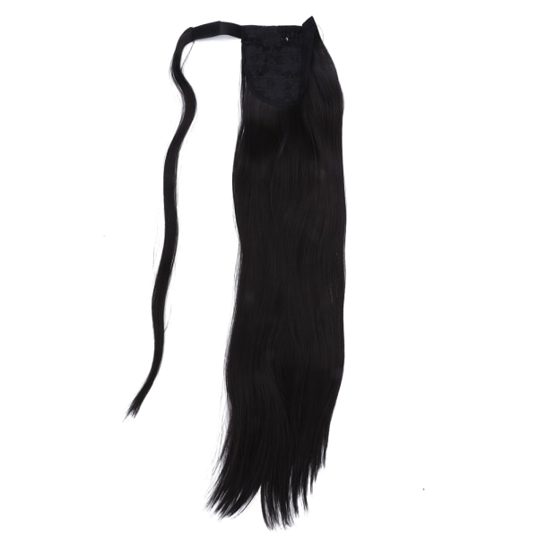 Rak omlott hårförlängning hästsvans perukklämma i hästsvans Falskt hår Styling 01#