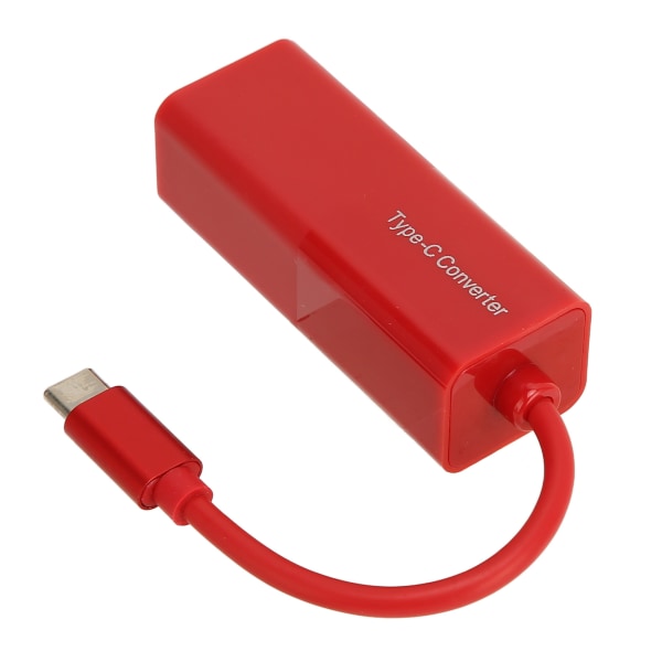 DC til USB C-adapter 65W PD DC til USB C-konverter DC-strømadapter 5,5X2,1 mm Hunn til USB C hannadapter Rød