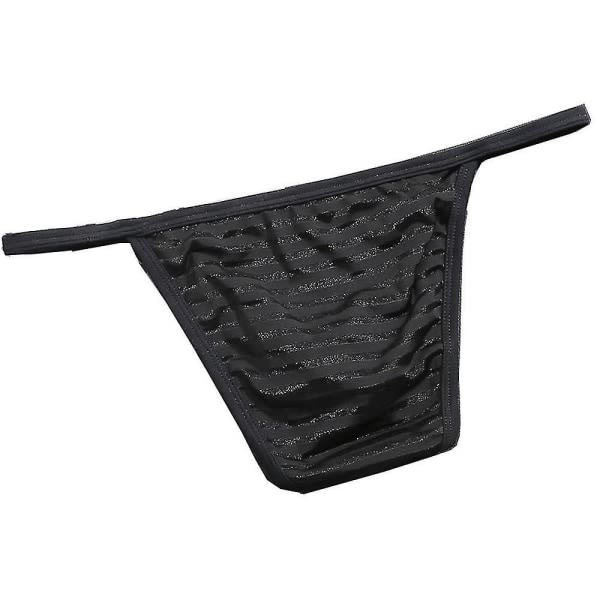 Sexiga byxor för män Nattkläder Se Through Pouch Underkläder Black L