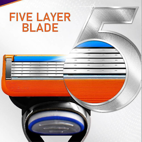 8-pakning barberblader for menn, kompatible blader for Fusion 5 8 pack