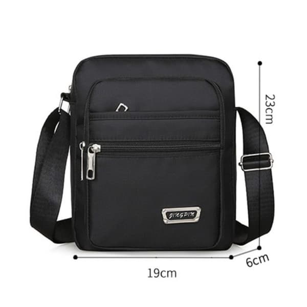 Mænd Crossbody Tasker Skuldertaske SORT 4 ZIPPER 4 ZIPPER sort