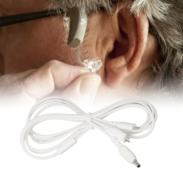 2-benet lydapparatmodtagerkabel Universalforstærkerudskiftning til ledningshovedbåret høreapparat