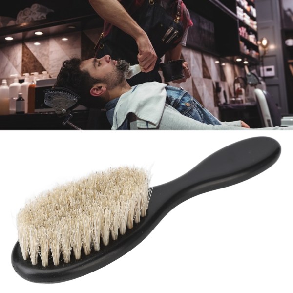 Barberbørste ABS-håndtak Herre Skjegg Myk børstekam Styling Rengjøringsverktøy for hjemmefrisørsalong