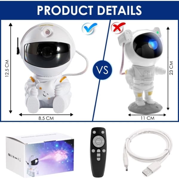 Astronaut Star Projector - Galaxy Nebula Ceiling Projector Lamp