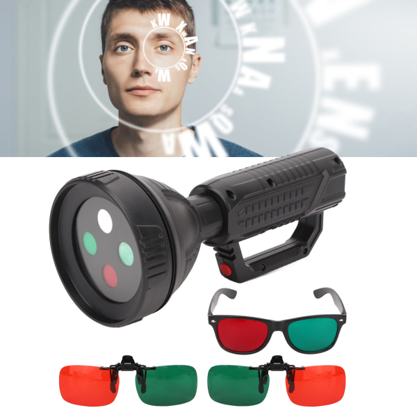 4 Dot Test Lommelygte Optometri Tester Nøjagtig Reducer forvrængning Oftalmiske rødgrønne briller