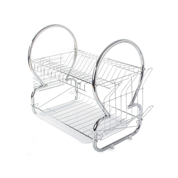 Two-Tier Dish Rack - Dish Drying Rack with Drainboard