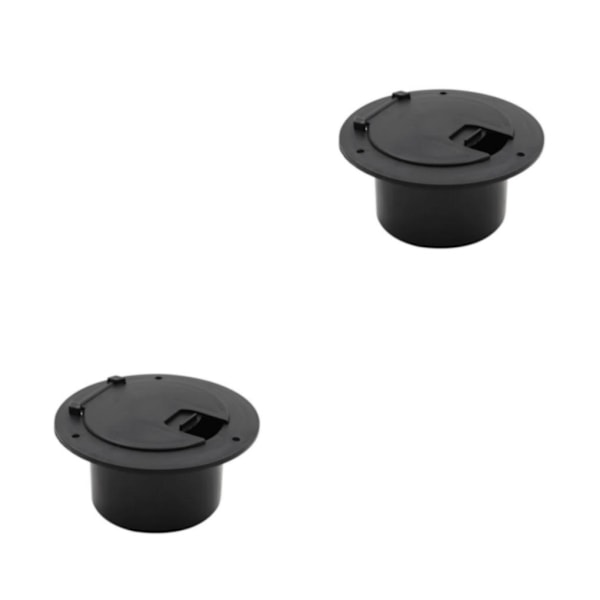 1/2 Elkabel Sladd Hatch Junction Box Skydd Husbil Svart Black 2PCS