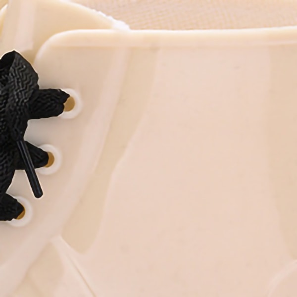 Korte regnstøvler Gennemsigtigt design Skridsikkert mode Elegant stil Holdbar PVC vandtætte sko til voksne Udendørs Gennemsigtig sort (enkelt) 38
