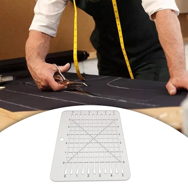 5 Quiltlinjal Mall Patchwork Schabloner Fyrkantiga Sömnadslinjaler Tillbehör