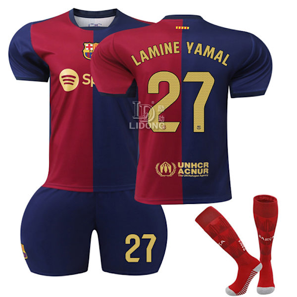 Barcelona Hemma Barn Fotbollströja 2024-2025 Nr 27 Yamal 24
