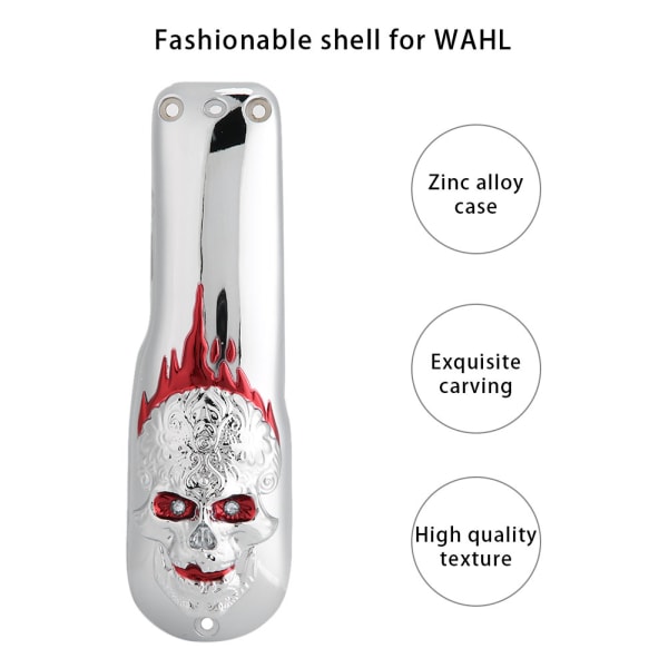 Professionell hårklippare främre cover Elektrisk hårklippare Trimmer skal Skyddshölje för WAHLSkeleton Silver