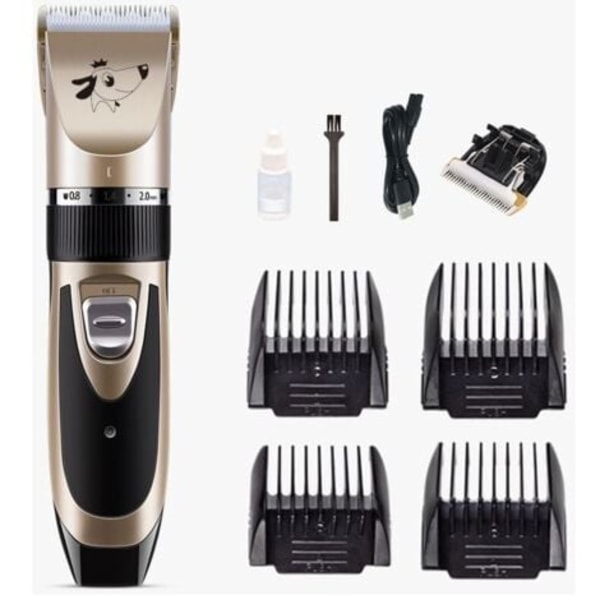 Ammattimainen koiranleikkuri pitkälle ja paksulle turkille, hiljainen, ladattava sähköinen leikkuri koirille ja kissoille, Dog Clipper Kit,.pa