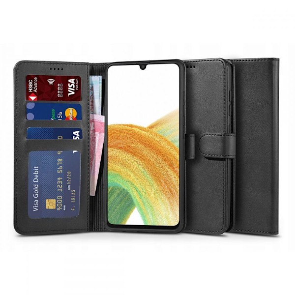 Tech-Protect Samsung Galaxy A33 5G Fodral Läder Svart