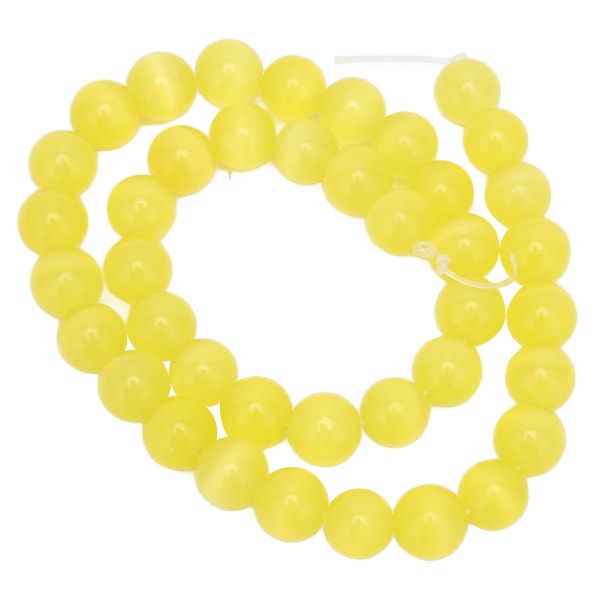 10 mm smykker å lage runde perler Delikat Elegant natursteinsperle for armbånd Halskjede Håndverk DIYYellow