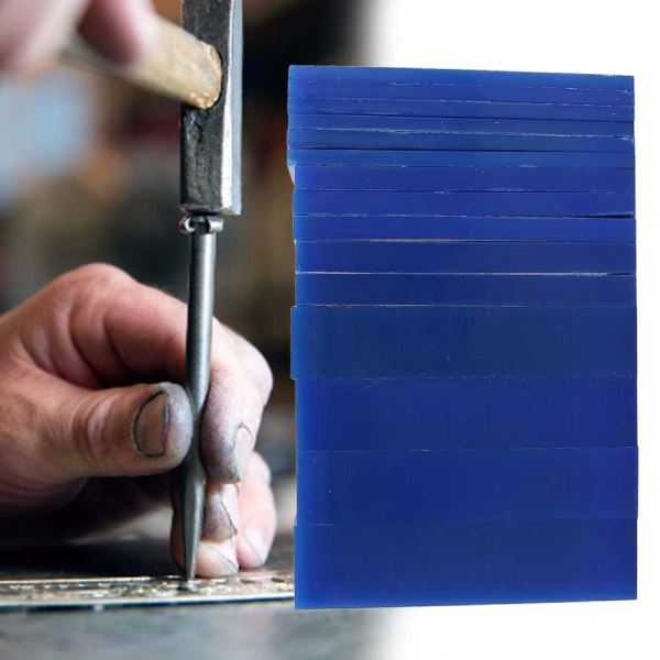 Blå voksblok smykkeudskæringsværktøjsfremstillingsmodel Professionelt tilbehør (15 stk)