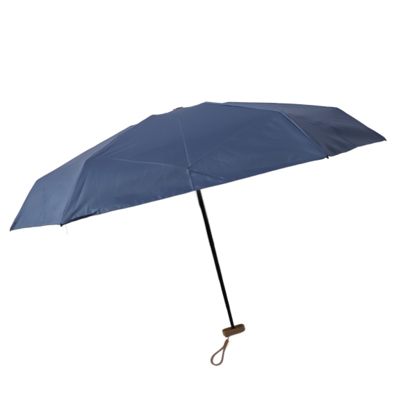 Dubbel användning miniparaply med förvaringsväska Lätt UV-skydd Kompakt paraply för sol och regn 5,5 tum blått