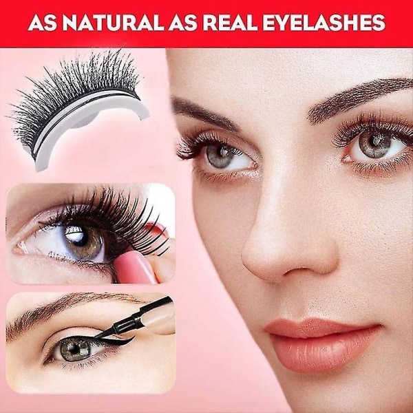 Paris Reusable Self-Adhesive Eyelashes Natural Look Washable Glue-Free Waterproof