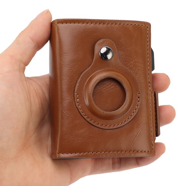 Multi plånboksklämma för IOS Locator Säker liten plånboksklämma för män för bankkort Bill Passport Aprikos
