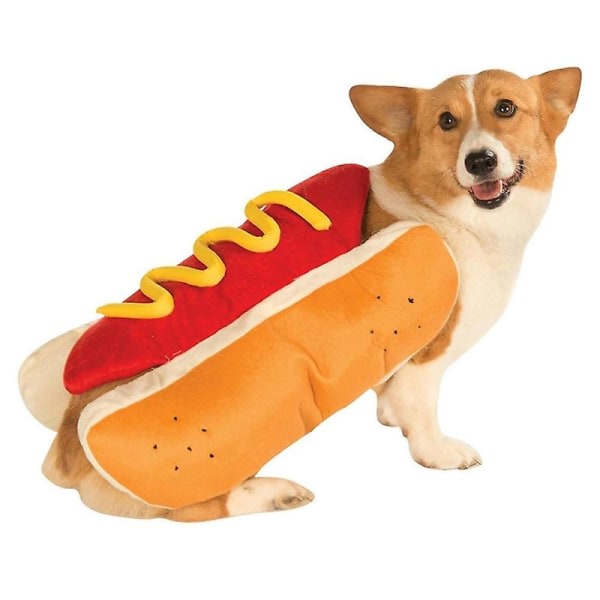 Hot dog stil sällskapshund katt Halloween kostym, storlek: M
