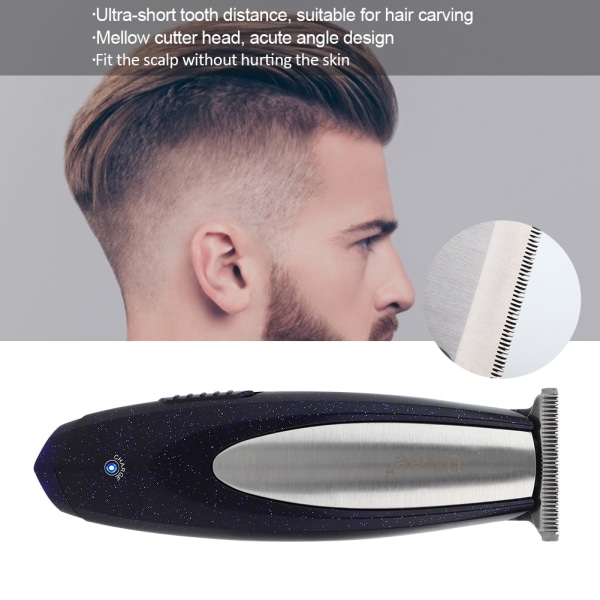 Professionell sladdlös frisör hårklippare Uppladdningsbar hårtrimmer klippmaskin (EU-kontakt)
