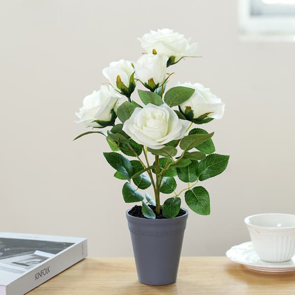Artificial Rose Bush in Pot 34 cm Artificial Roses