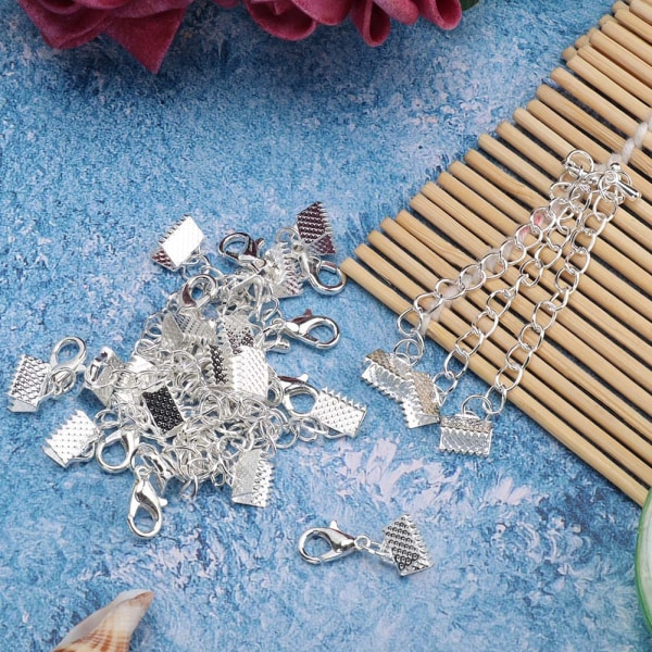 Gjør-det-selv-smykkedeler Hummerlås Forlengelseskjede Smykkefunn Lage tilbehørssett