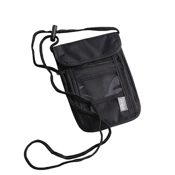 RFID Pass ID-veske Dokumentpose BLACK2 BLACK2