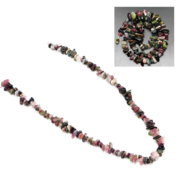 Smycken DIY Irregular Bead Utsökt pärlatillbehör för halsband ArmbandstillverkningTourmalinagat