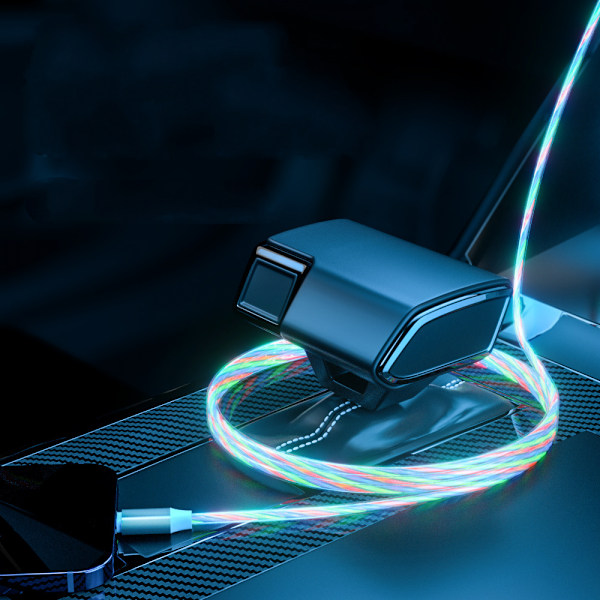 iPhone-laturi, 3ft LED RGB-valo, asteittainen USB-Lightning-nopea latauskaapeli, vahva kuparilanka, punottu datakaapeli