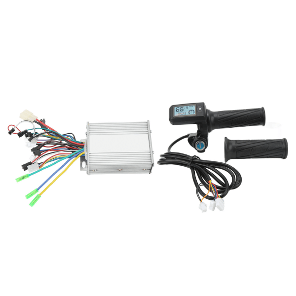 Elektrisk sykkelkontrollsett 450W børsteløs kontroller LCD-skjermmåler med gasshåndtaklås for scooter 36V 48V