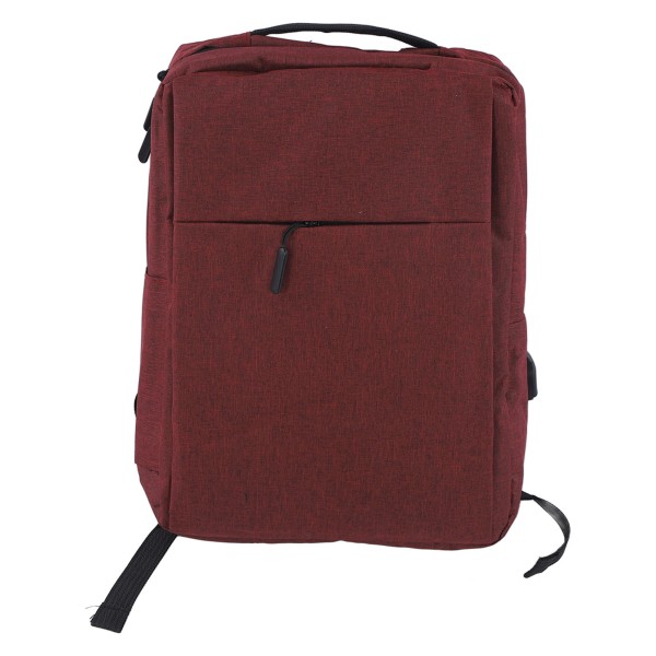 Rejser Laptop-rygsæk Unisex Work Laptop-rygsæk med USB-opladningsport Computertaske Casual Daypack til mænd Kvinder Rød