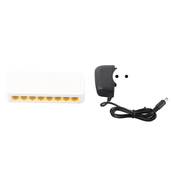 8-portars Ethernet-switch Professionell tyst drift Plug and Play LAN RJ45 Splitter för hemmakontor 100?240V EU-kontakt