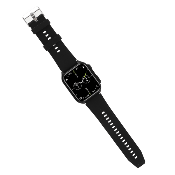 1,96 tommer Touch Screen Smart Watch Blodsukkertest Søvnovervågning Sundhed Fitness Armbåndsur Sort