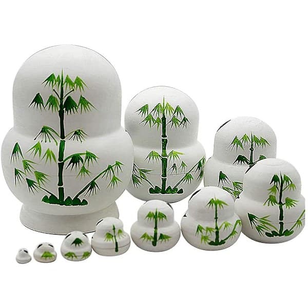 Rysk Panda Nesting Docka 10 Lager Kompatibel med Matryoshka