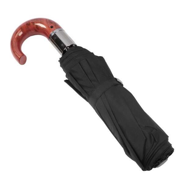Vikbart paraply 10 ben UV-skydd Autoöppning Autostäng Vindtätt paraply med böjt trähandtag för män, kvinnor, icke limtyp