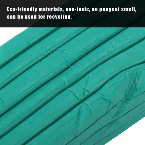 Färgglad mjuk polymerlera DIY-hantverksmodellering Plasticine Clay Skulptur Blockleksak (grön)