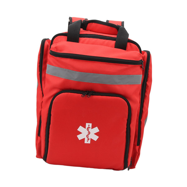Rød brandmandstaske med stor kapacitet First Responder-taske Holdbar akut medicinsk rygsæk til rejsecamping