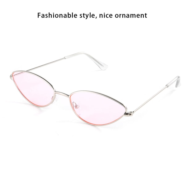 Fashionabla söta utsökta solglasögon klara linsglasögon solglasögon för kvinnlig silverrosa