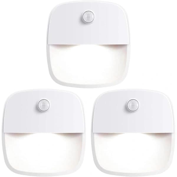 Rörelsesensor Nattlampa, 3-pack Batteridriven för Inomhusbruk